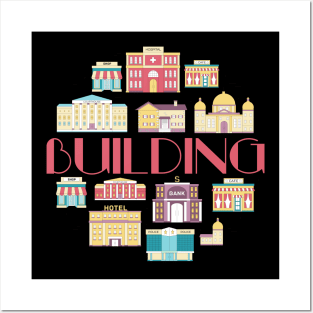 buildings concept doodle Posters and Art